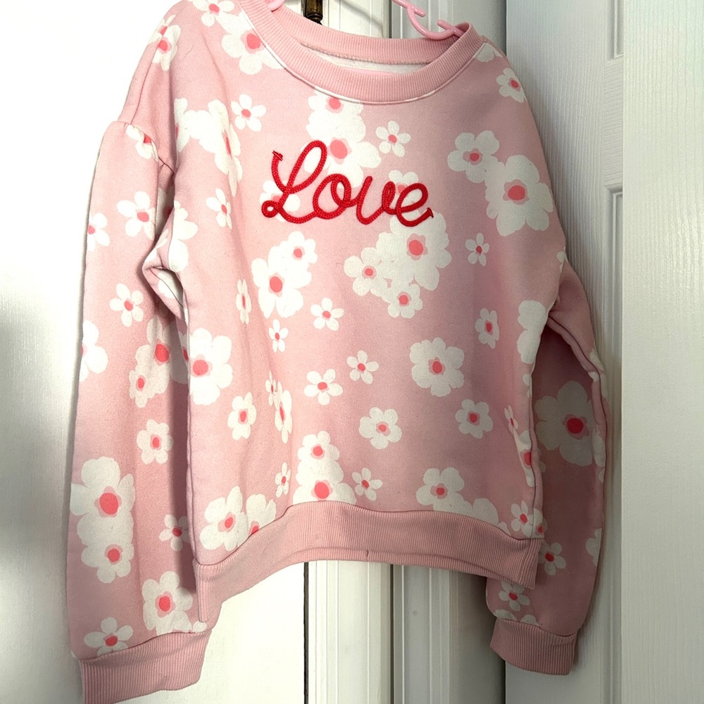Pink Floral Love Sweatshirt